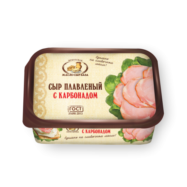 Сыр плавленый Иркутская Масло сыр база С карбонадом 40% без змж 180гр